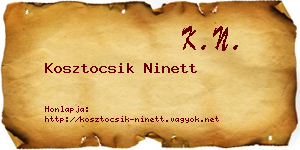 Kosztocsik Ninett névjegykártya